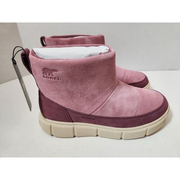 Sorel Youth Explorer III Slip-On Waterproof Boots Size 7 Mauve - Picture 3 of 12